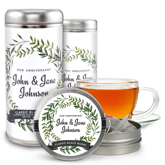 Botanical Vine Tea Tin Party Favors